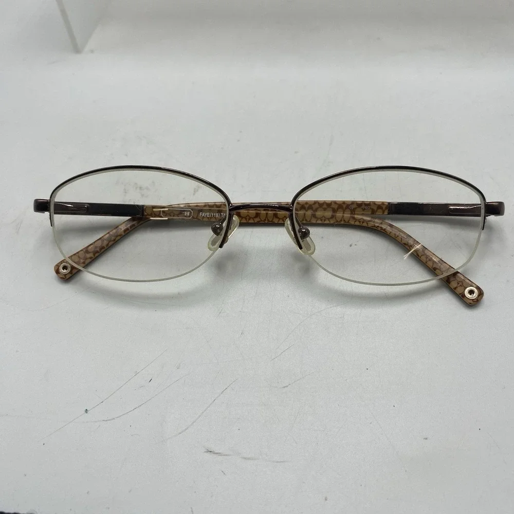 Coach Eyeglasses Sunglasses FRAMES ONLY Faye 53-18-140 Brown Tortoise 202